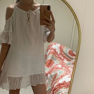 white crochet beach coverup